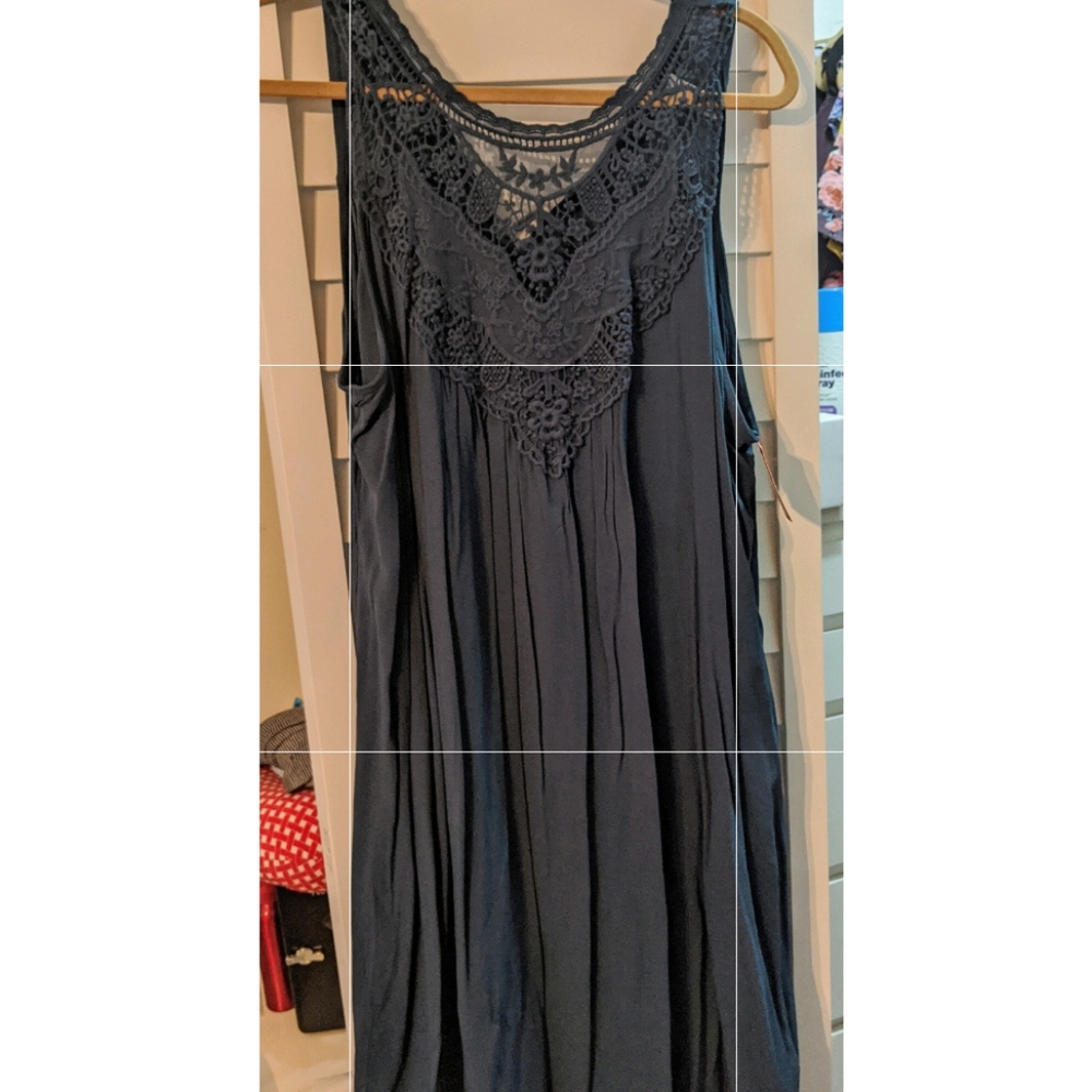 Blue lace dress
